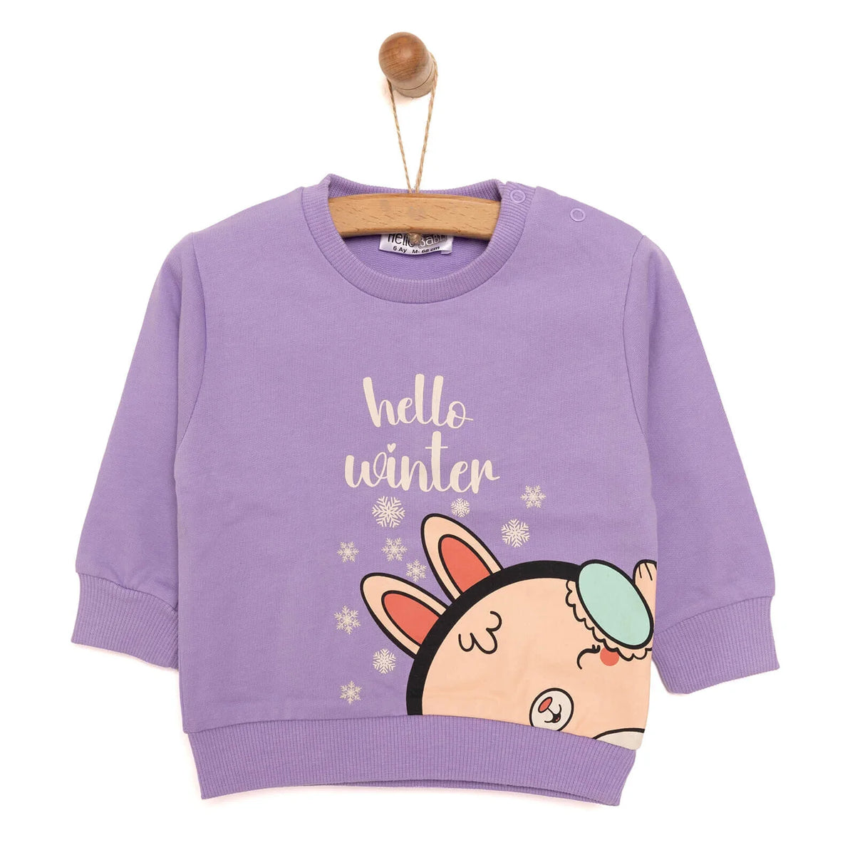 HelloBaby "Hello Winter" Slogan Brushed Baby Sweatshirt (6 Months to 5 Years)