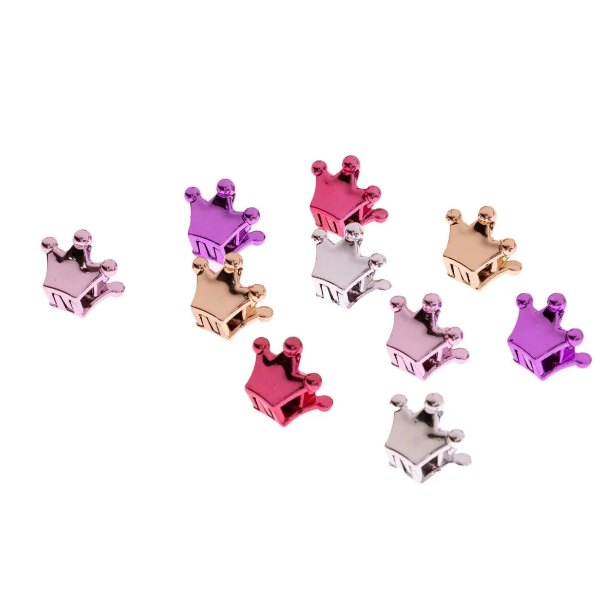 HelloBaby 10 Pack Metallic Mini Claw Clips (One Size)
