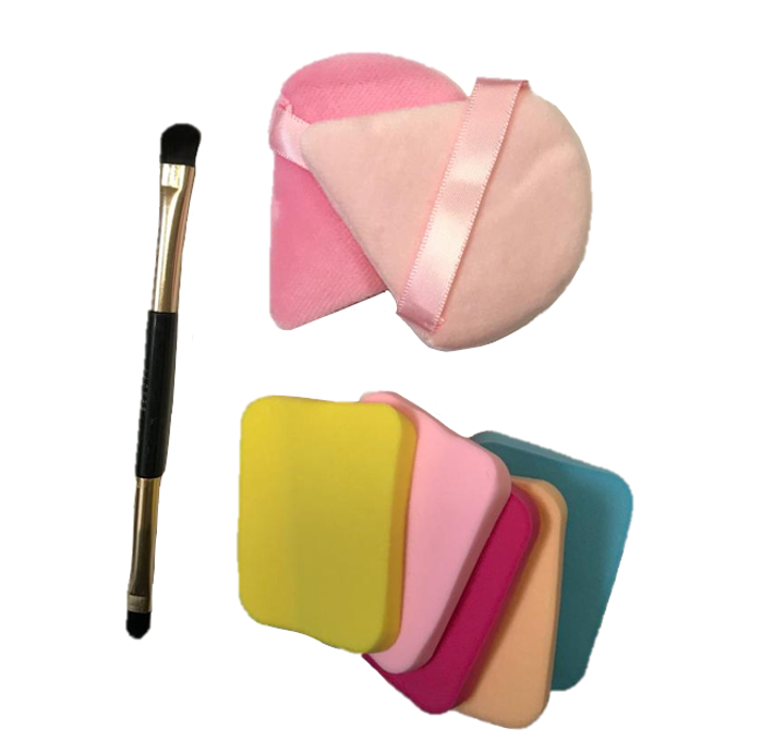 8Piece Makeup Sponges Puffs Brushes Set