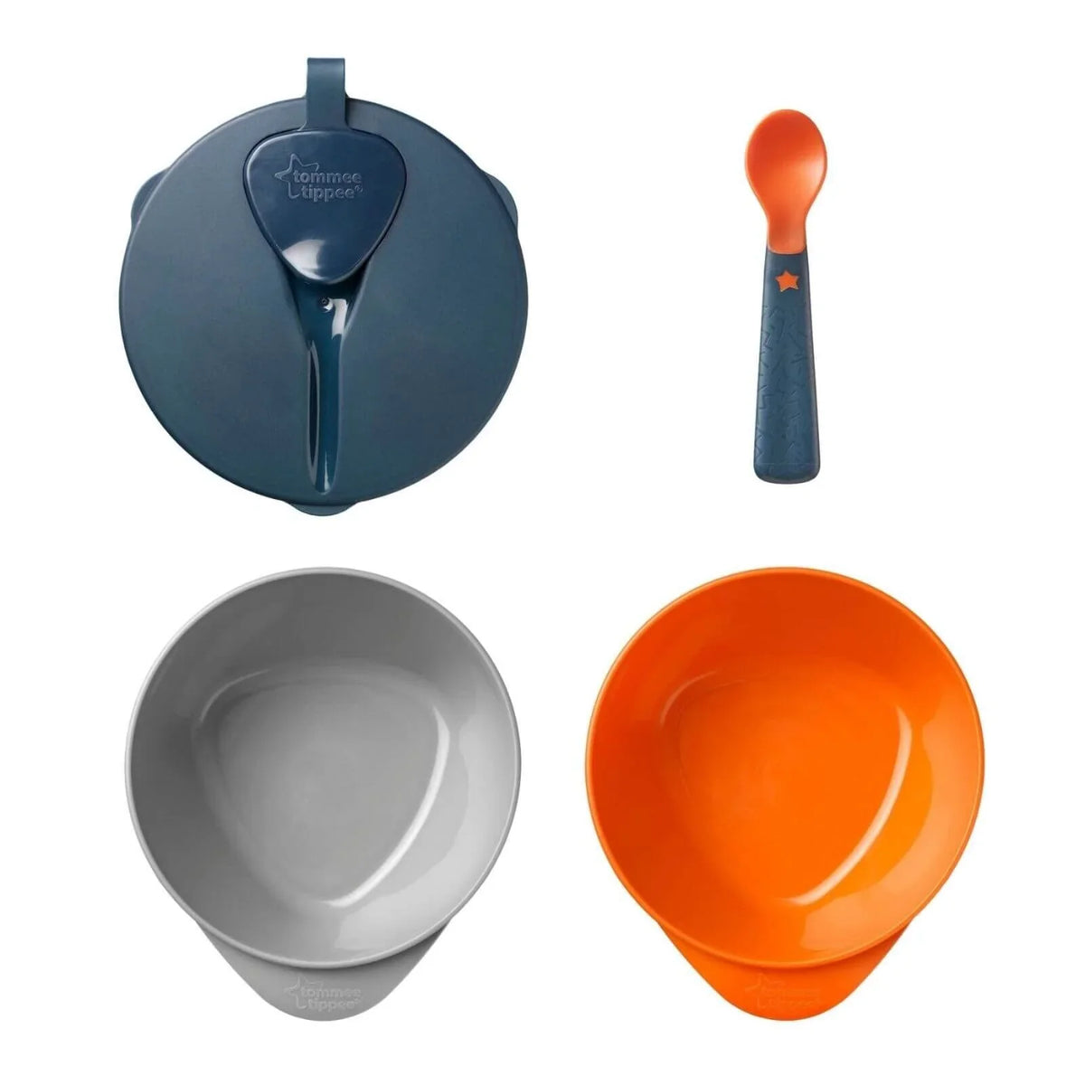 Tommee Tippee 2 Feeding Bowls with Spoon & Lid
