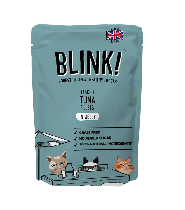 Blink! Wet Cat Food Flaked Tuna Fillets in Jelly Pouch 85g - Case of 12