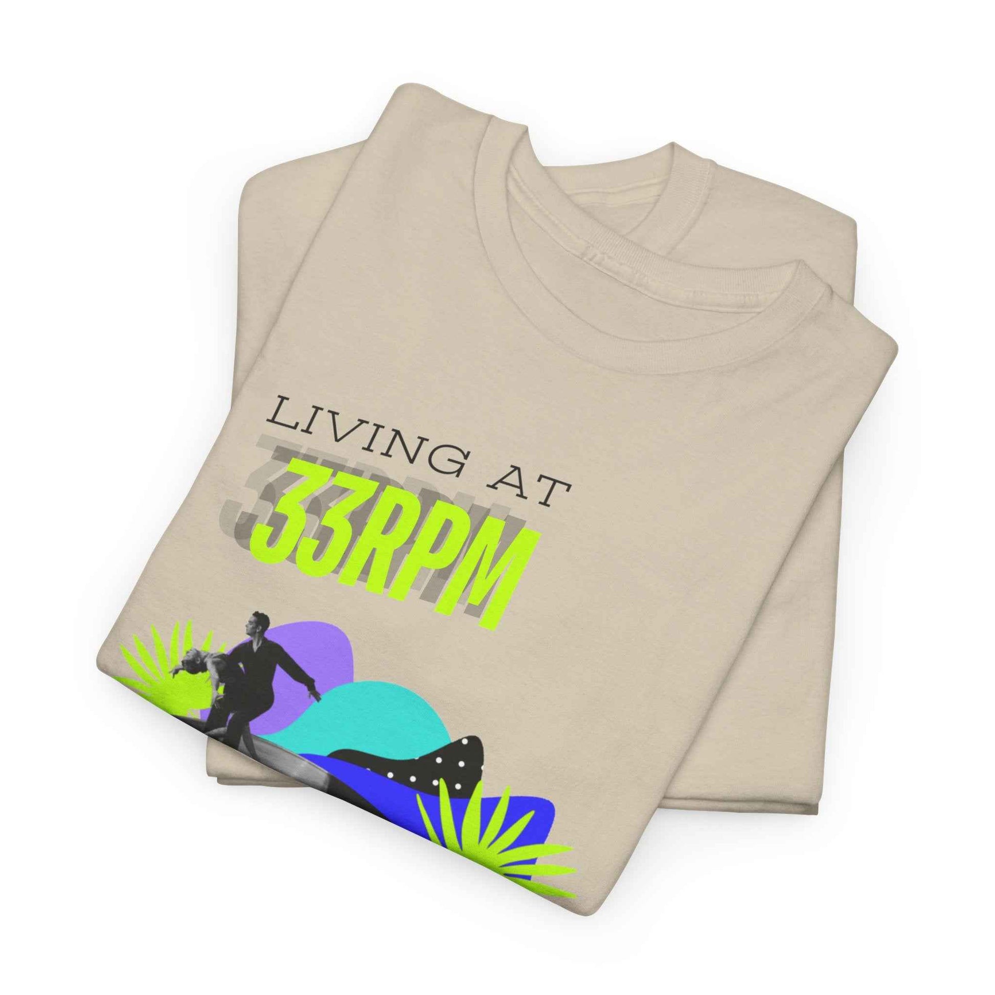 'Living at 33rpm' Flouro Men's T-Shirt