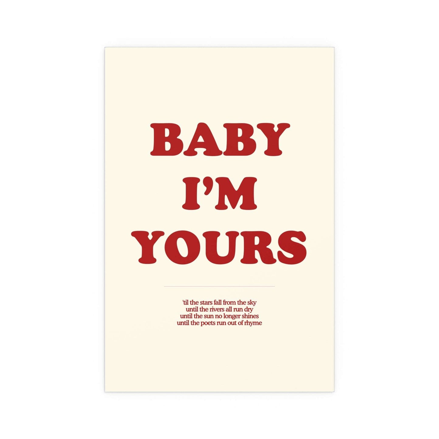 Baby I'm Yours (Off-white & red)
