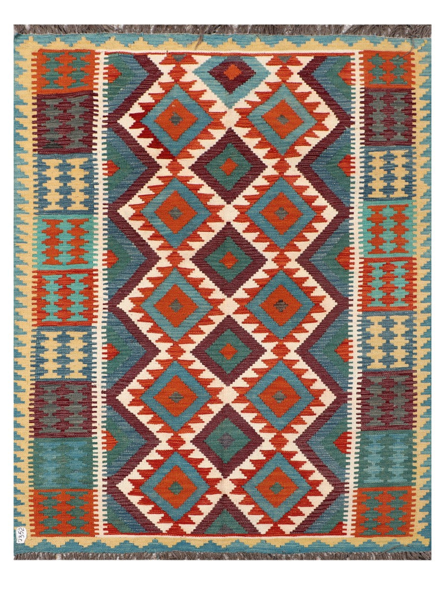 Maimana Afghanistan Kilim Rug - 203 x156 cm