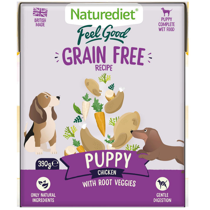 Naturediet Feel Good Grain Free Puppy 390g - Case of 18