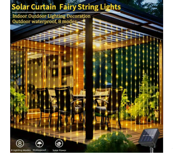 LED Curtain Garland On The Window USB String Lights Remote Control Christmas Decorations For Home Room
