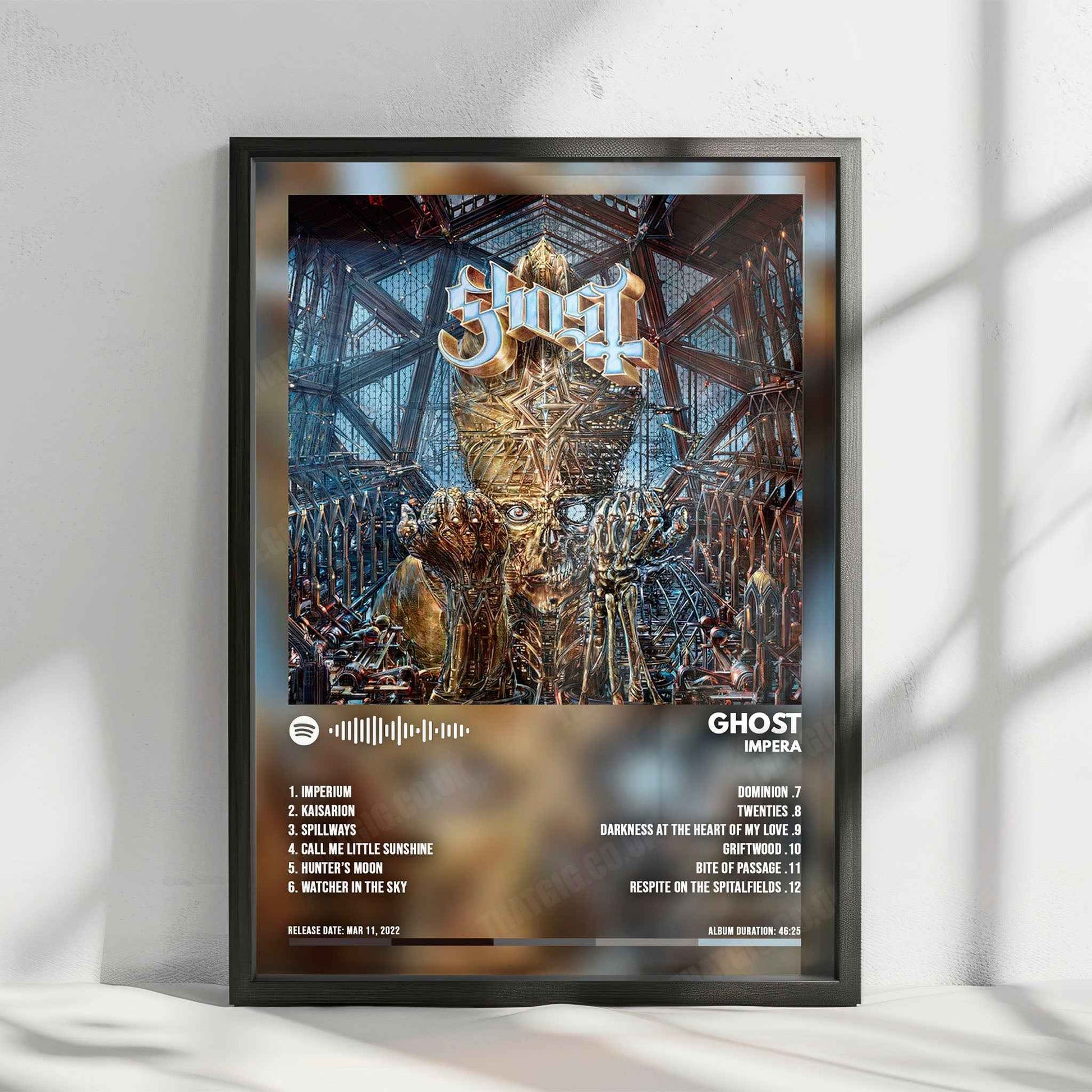 Ghost "Impera  " Album Cover Poster - with Complete Tracklist