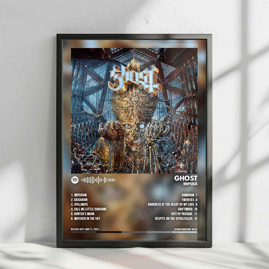 Ghost "Impera " Album Cover Poster - with Complete Tracklist