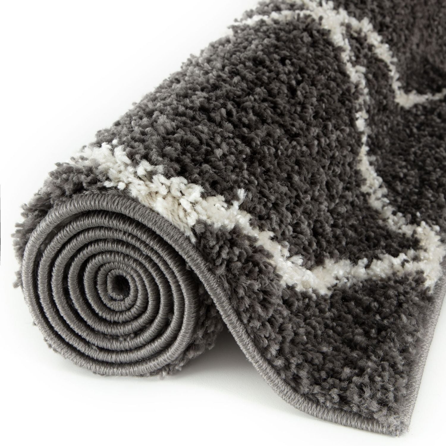 Moroccan Dark Grey Shaggy Rug | 740