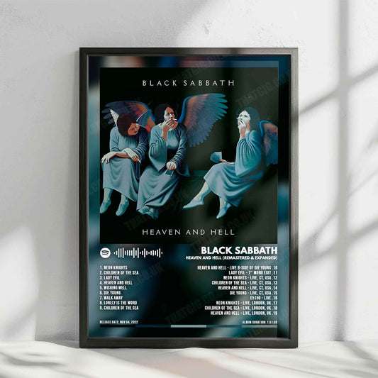 Black Sabbath "Heaven and Hell" Album Cover Poster - with Complete Tracklist