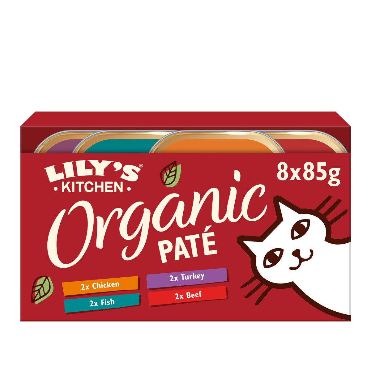 Lily's Kitchen Organic Paté Trays Multipack 8 x 85g - Case of 4