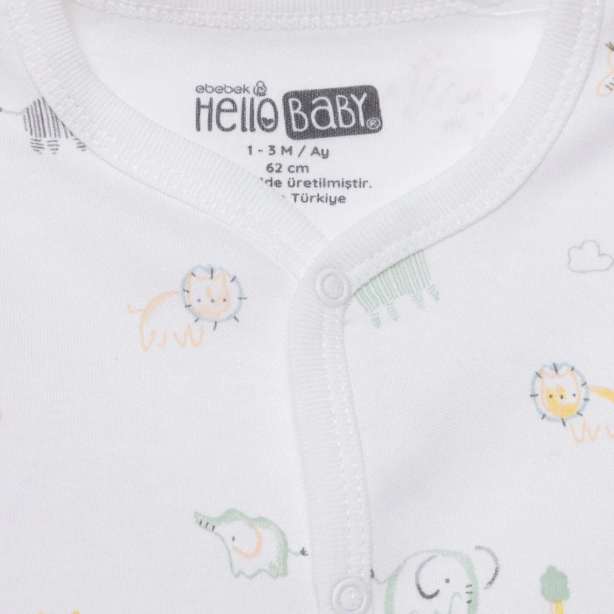 HelloBaby Long Sleeve Baby Sleepsuit with Feet (Newborn to 6-9 Months)