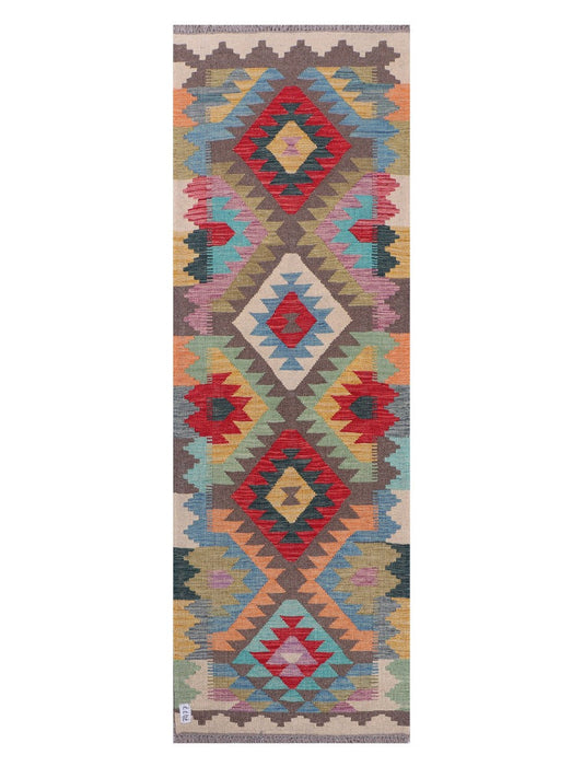 Maimana Afghanistan Kilim Runner - 245 x 81 cm