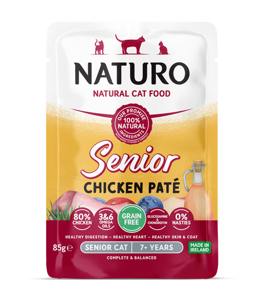 Naturo Cat Senior Chicken Paté Pouches 12 x 85g