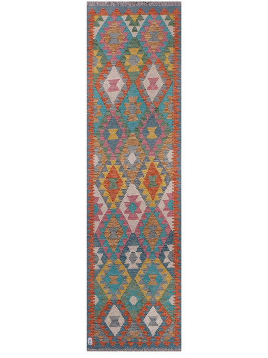 Maimana Afghanistan Kilim Runner - 295 x 79 cm