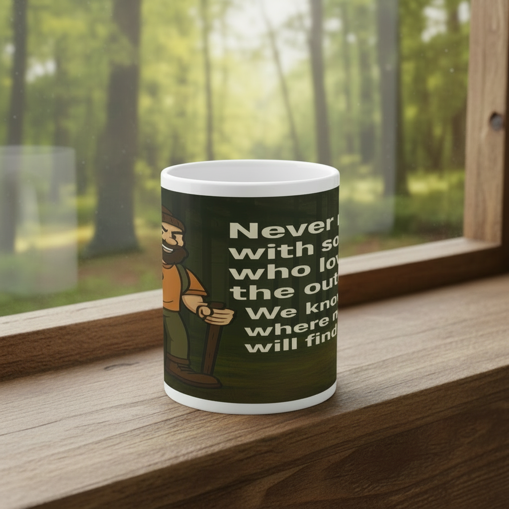 Never Mess With an Outdoors Lover – 11oz Ceramic Hiking Mug