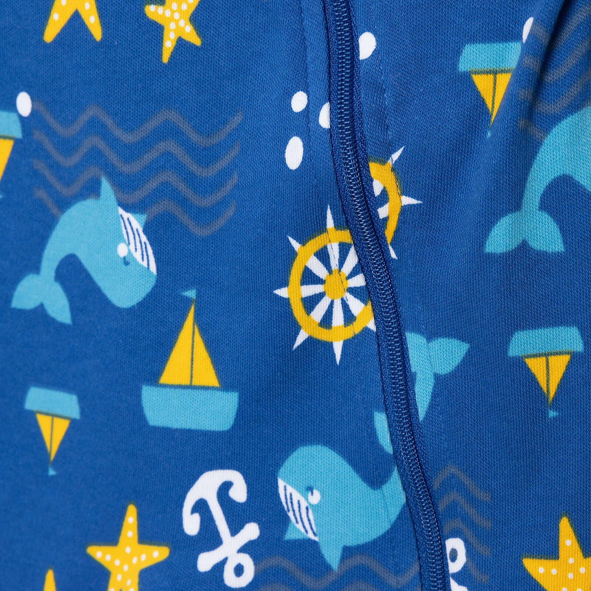HelloBaby Sea Motif Zip-Up Footless Baby Sleepsuit (6 Months to 3 Years)