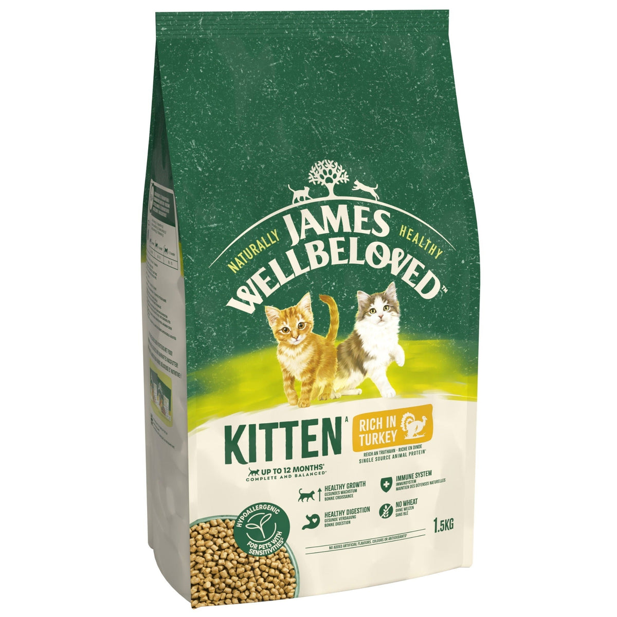 James Wellbeloved Kitten Turkey Dry Cat Food 1.5kg