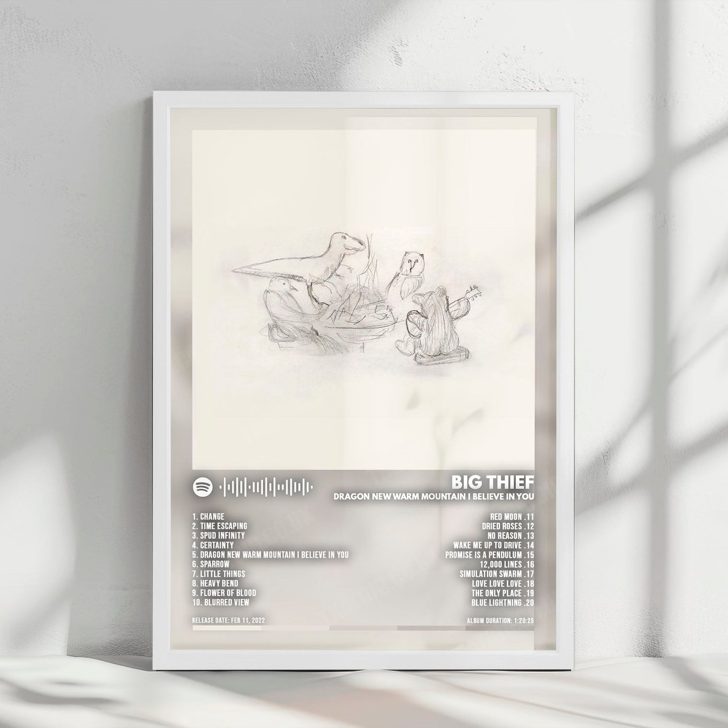 Big Thief "Dragon New Warm Mountain I Believe in You" Album Cover Poster - with Complete Tracklist