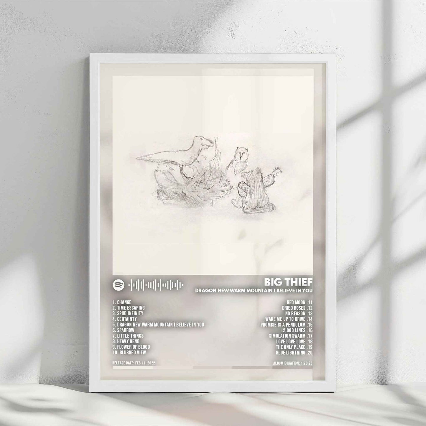 Big Thief "Dragon New Warm Mountain I Believe in You" Album Cover Poster - with Complete Tracklist