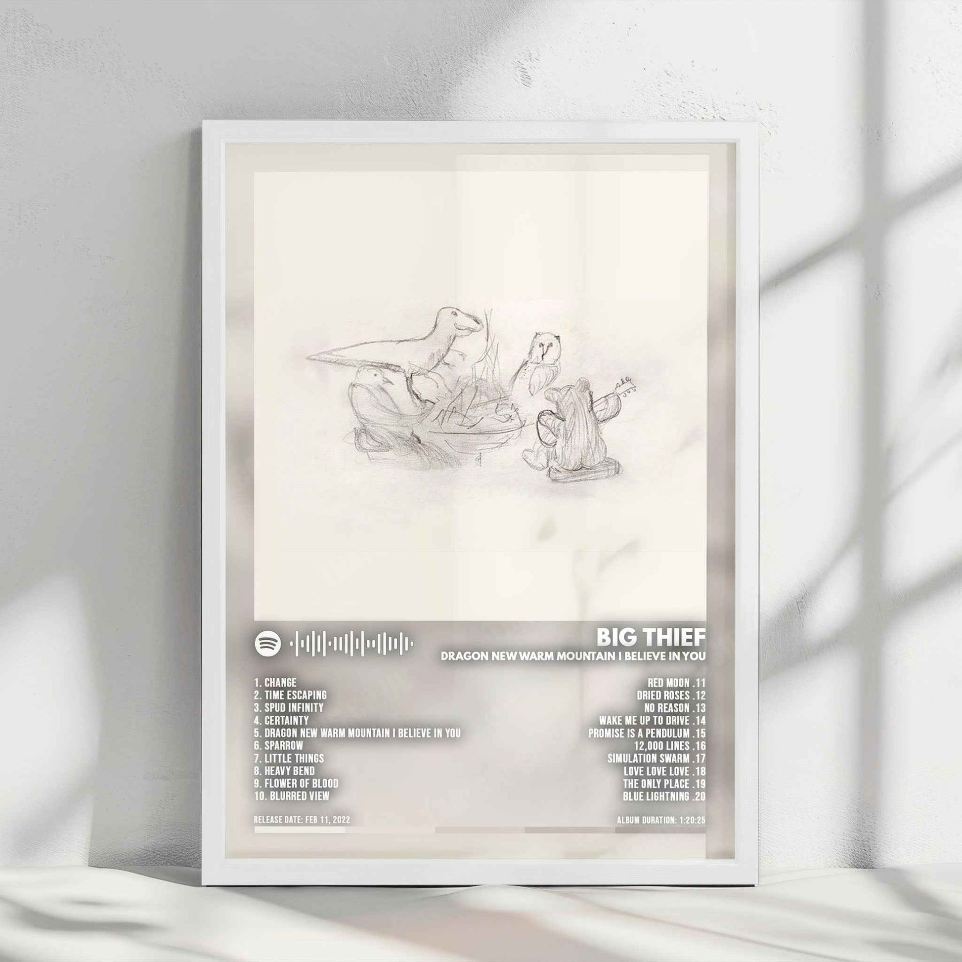 Big Thief "Dragon New Warm Mountain I Believe in You" Album Cover Poster - with Complete Tracklist