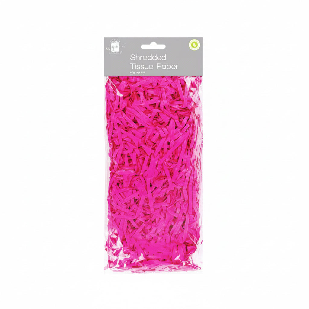 Shredded tissue paper - dark pink