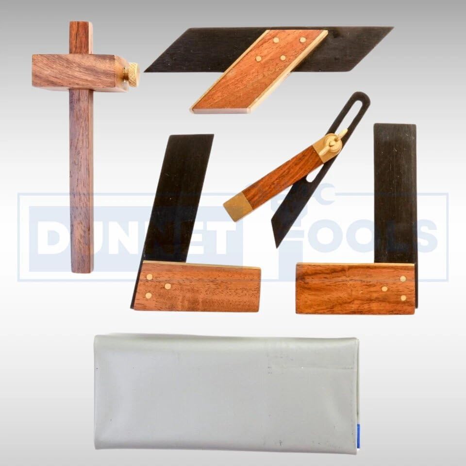 5 Piece Woodworking Kit 75mm Precision Carpentry Tool Set
