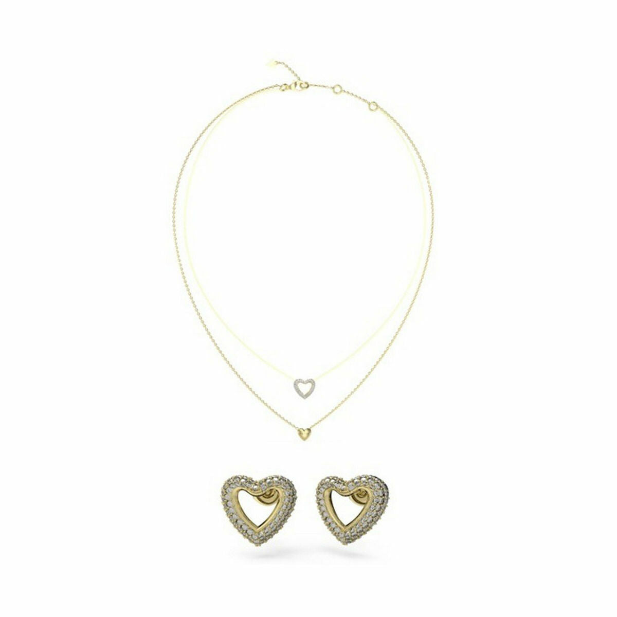 Women's necklace and matching earrings set Guess JUBS05076JWYGT-U Golden