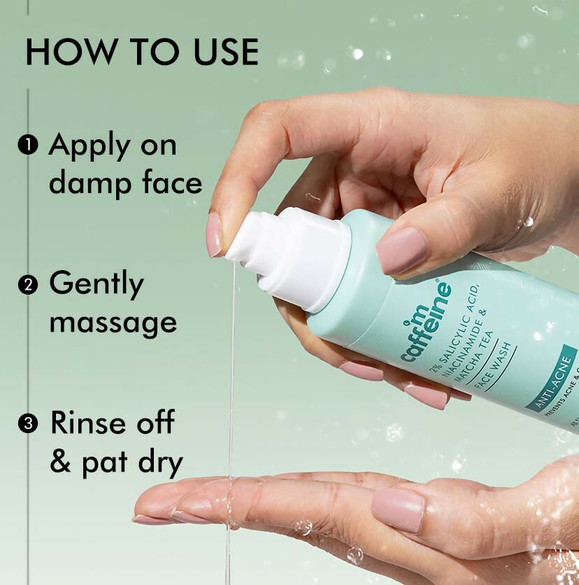 mCaffeine 2% Salicylic Acid Niacinamide & Matcha Tea Face Wash