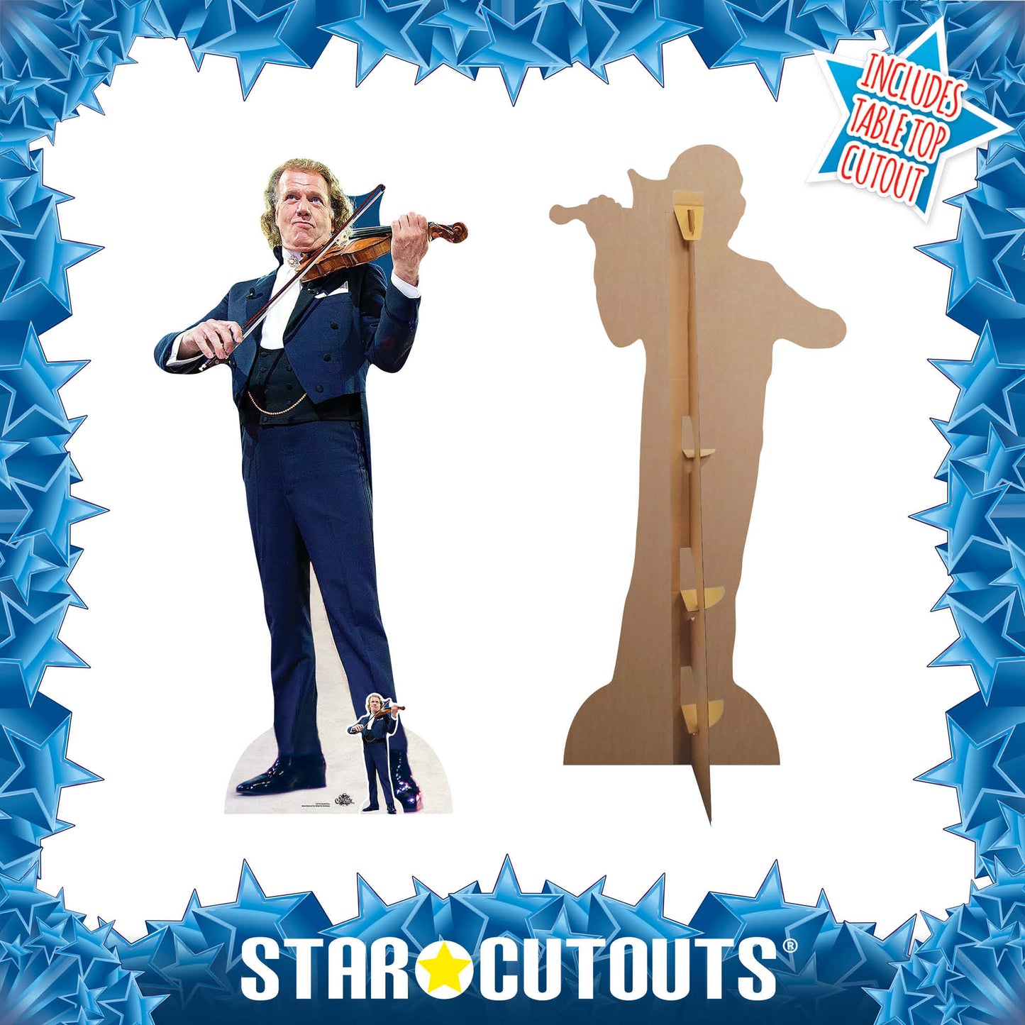 CS772 Andre Rieu Composer Height 190cm Lifesize Cardboard Cut Out With Mini