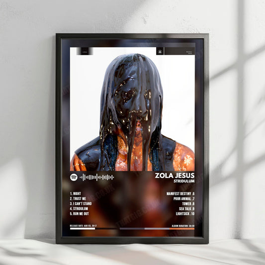 Zola Jesus "Stridulum" Album Cover Poster - with Complete Tracklist