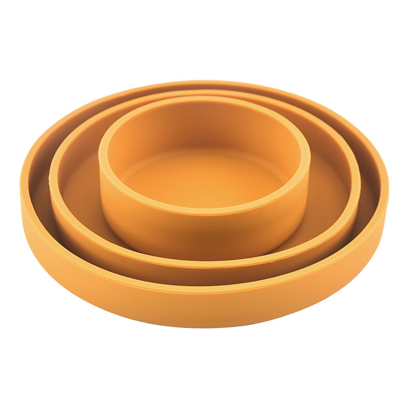Silicone Baby Feeding Plate - BPA-Free Divided Suction Bowl