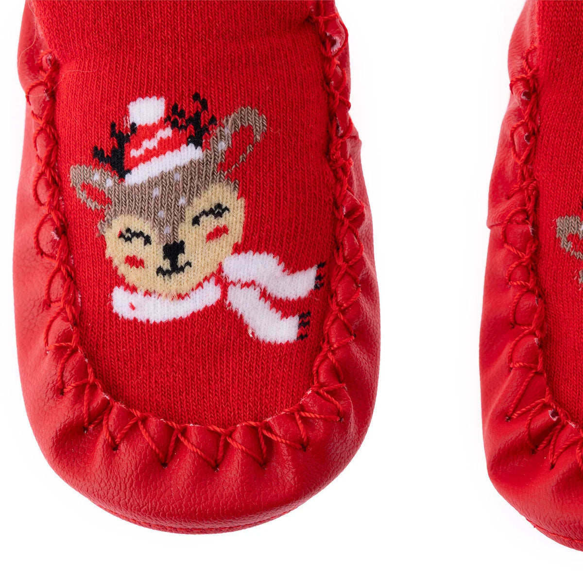HelloBaby Reindeer Print New Year Slipper Baby Socks