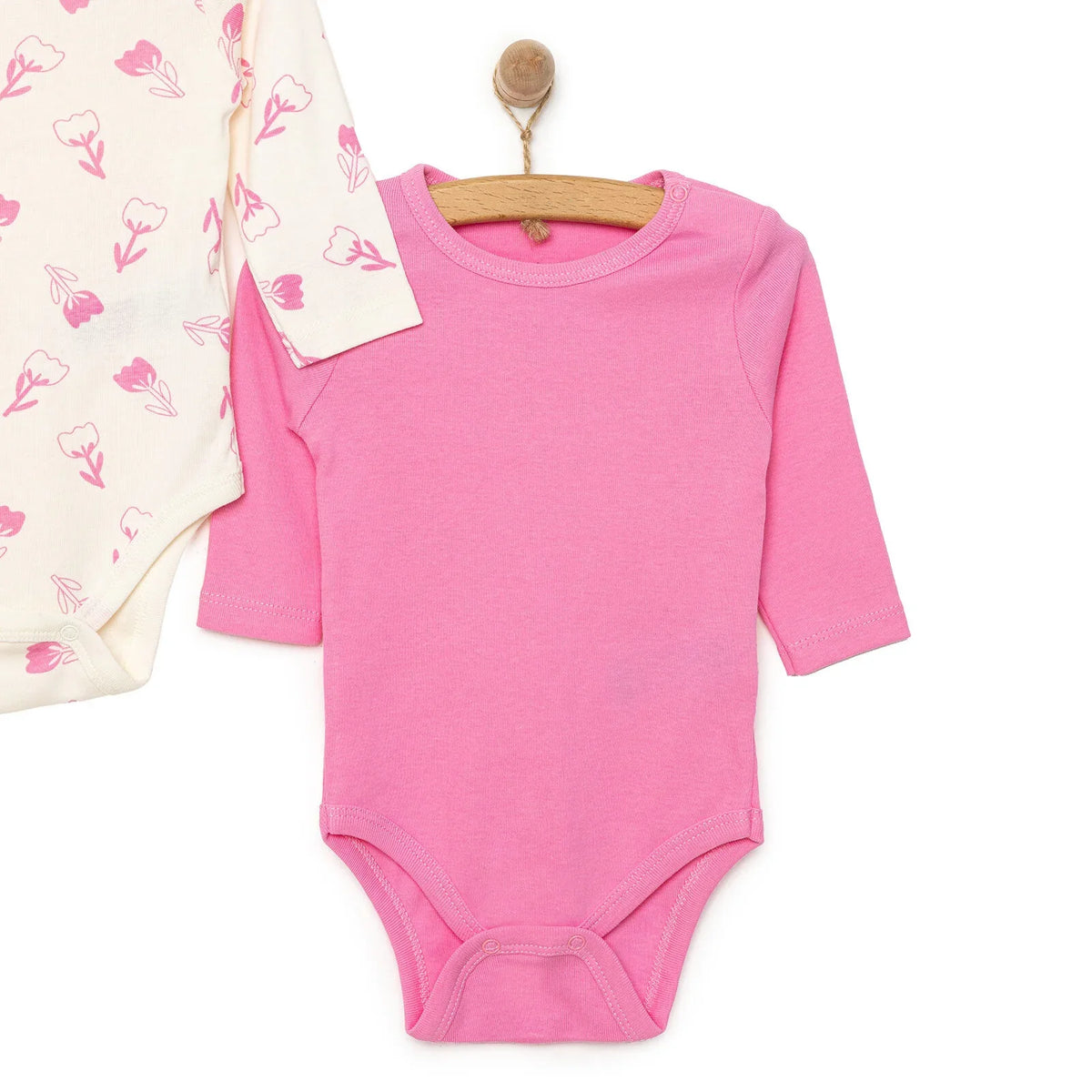HelloBaby 2 Pack Floral Print Long Sleeve Baby Bodysuits (3 Months to 3 Years)