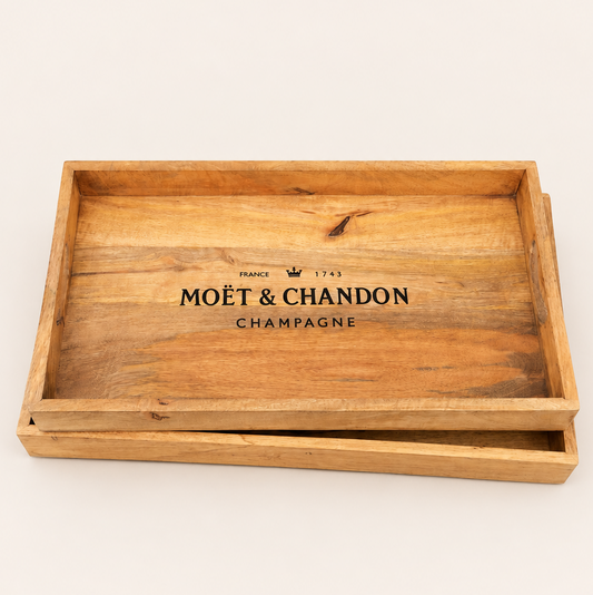 Moët & Chandon Wooden Serving Tray Set