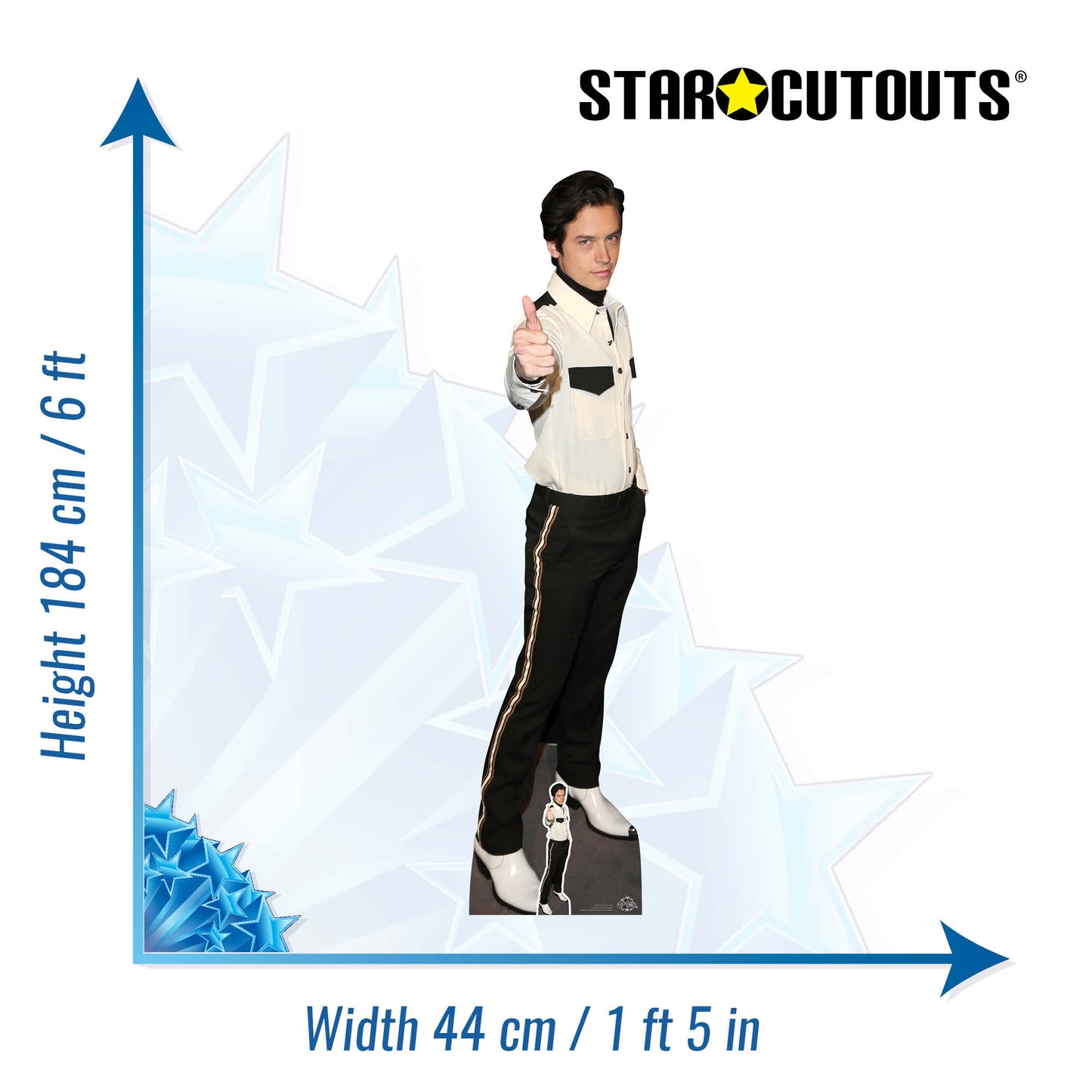 CS789 Cole Sprouse Height 184cm Lifesize Cardboard Cut Out With Mini