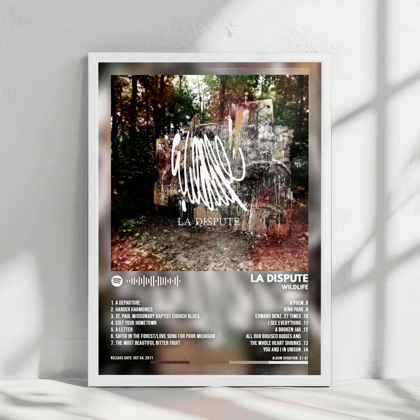 La Dispute "Wildlife" Album Cover Poster - with Complete Tracklist