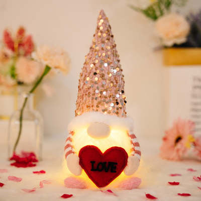 Luminous Sequin Cap Valentine's Day Doll
