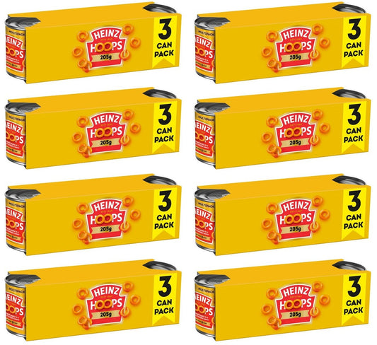 8 x Heinz Hoops 3 X 205G