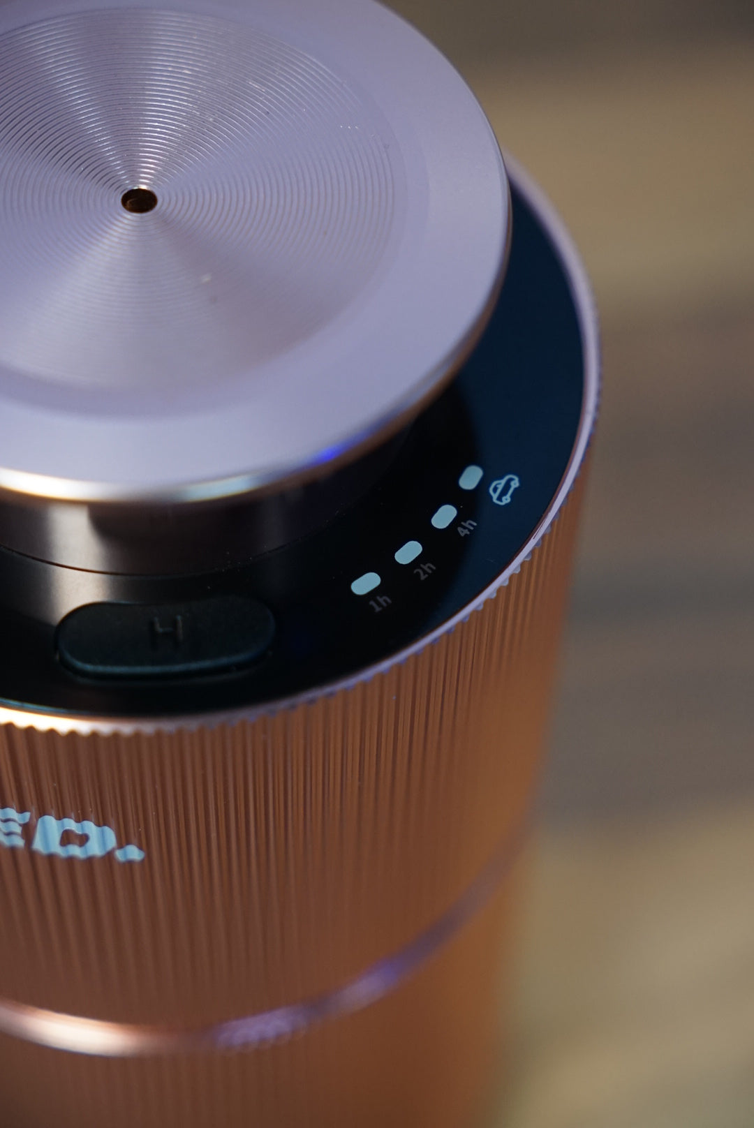Aura In-Car / Home Mini Luxury Electronic Rechargeable Essential Oils Diffuser By AIRED. (ROSE GOLD)
