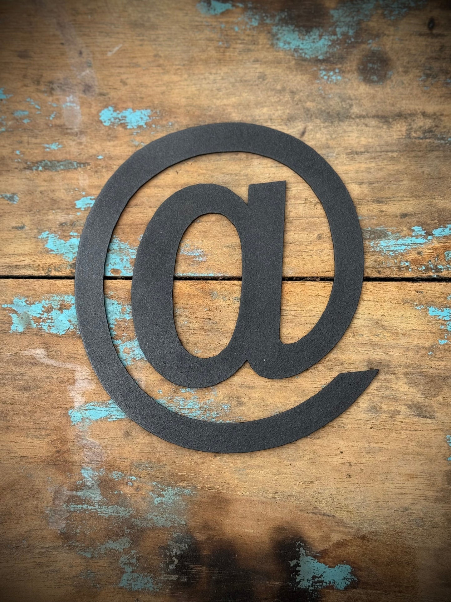 12" and 5" Black Fat Font Metal Letters.