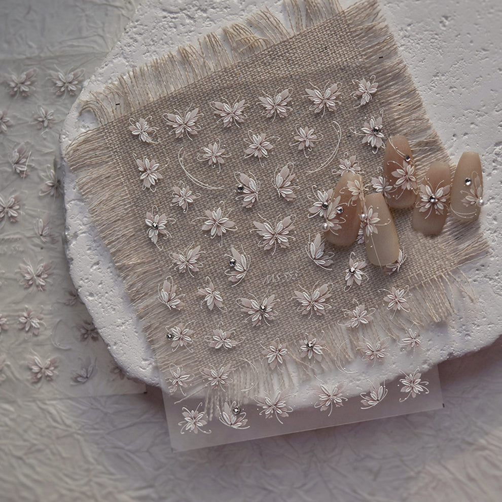 Hello Claws | Pink Flower Diamond Nail Deco Sticker