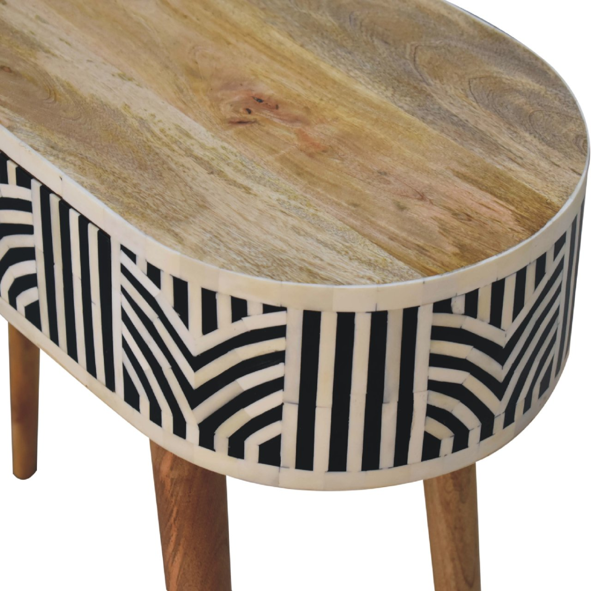 Artisan Furniture Solid Wood Edessa Bone Inlay Console Table