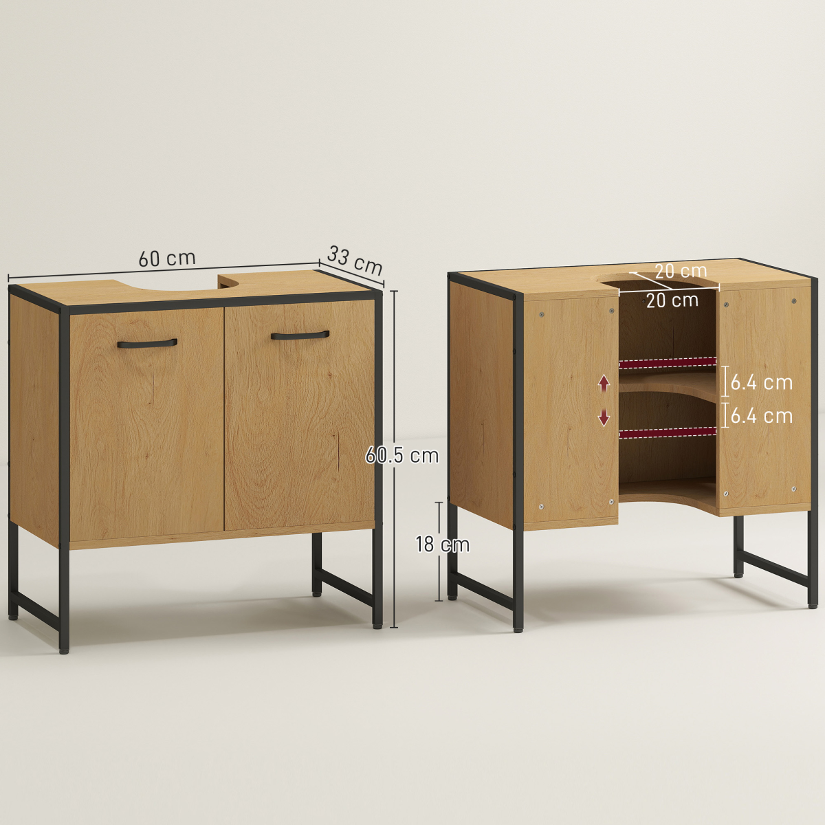 Bathroom Storage Cabinet-White