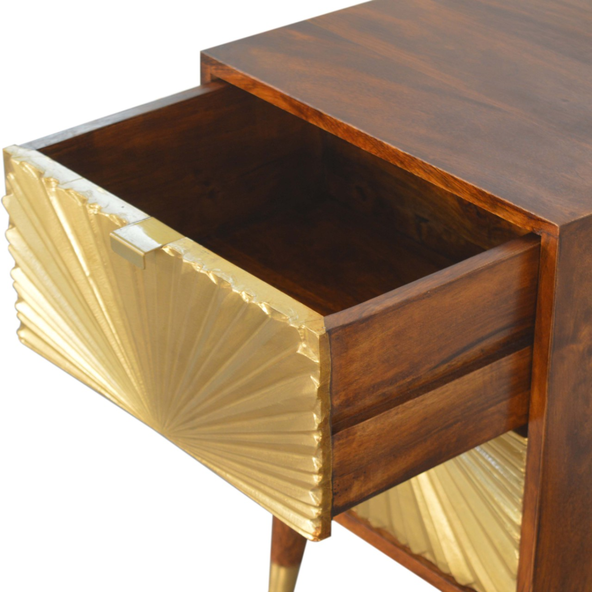 Artisan Furniture Solid Wood Manila Gold Bedside