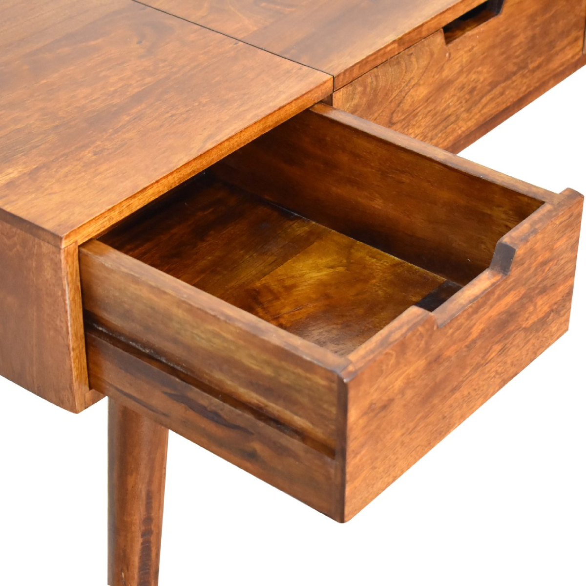Artisan Furniture Solid Mango Wood Chestnut Foldable Mirror Table
