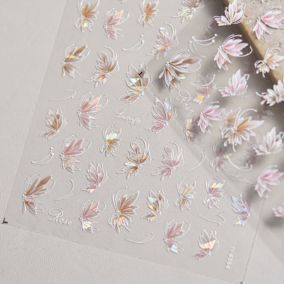 Hello Claws | Pink Flower 5D Nail Deco Sticker