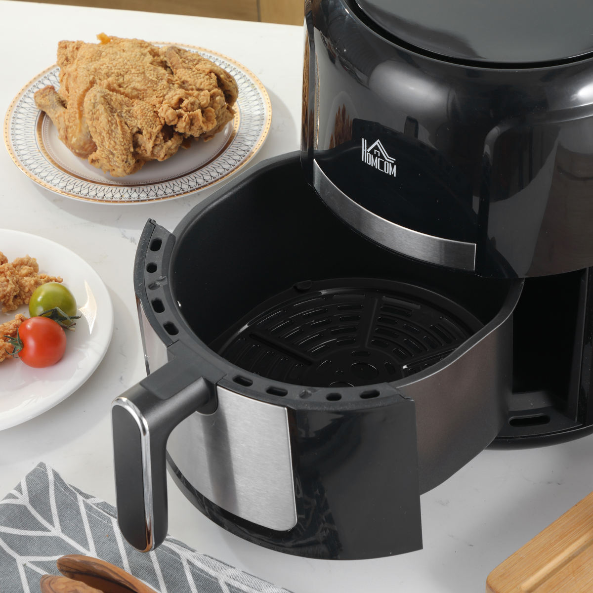 Air Fryer 1300W 4L with Rapid Air Circulation Timer and Nonstick Basket