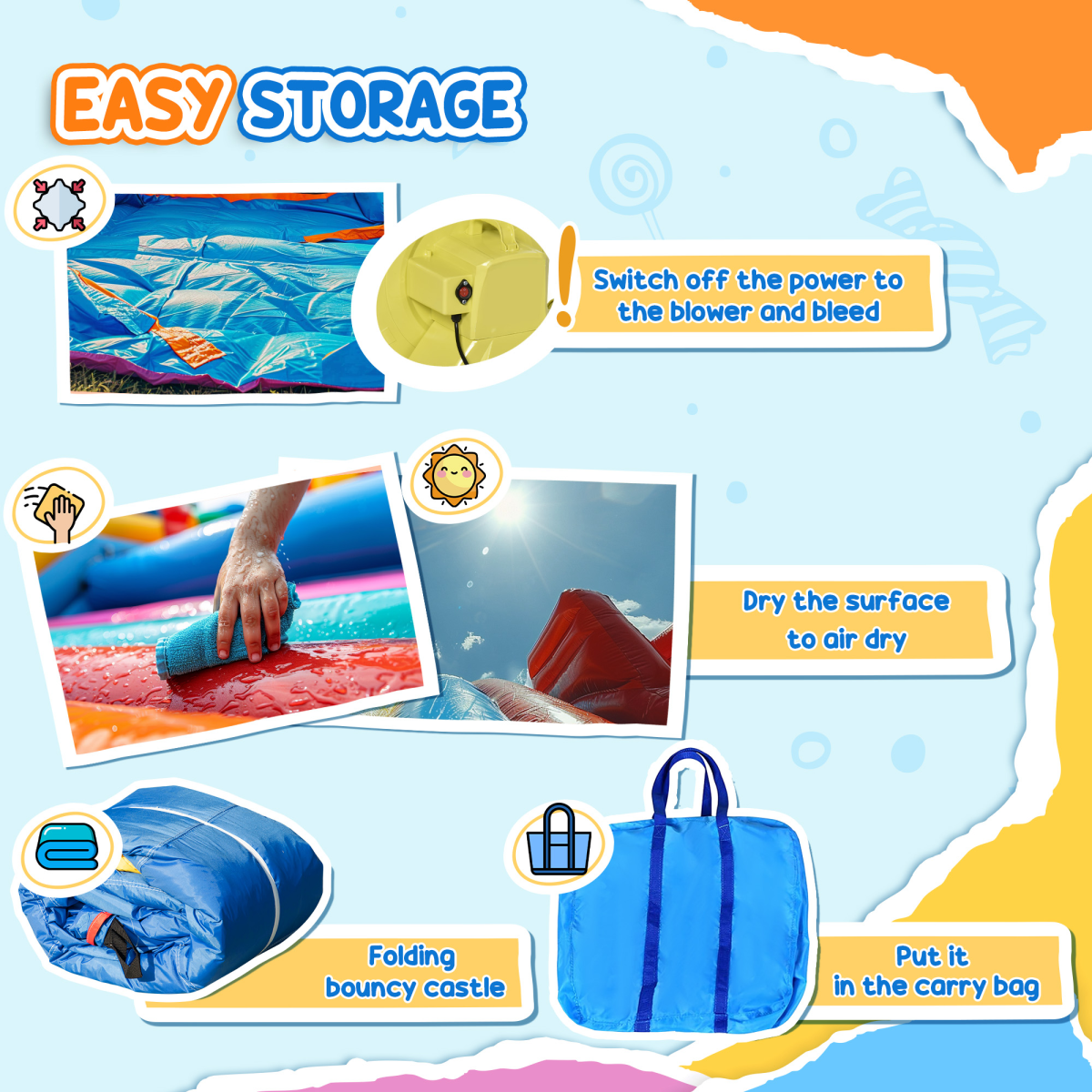 Premium Bouncy Castle with Slide - Durable Inflatable Jumper for Kids - HOMCOM