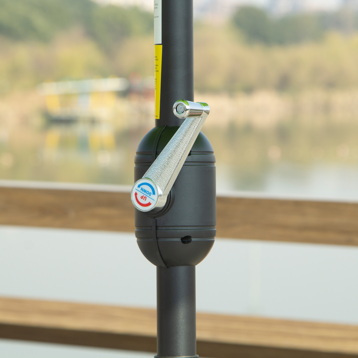 2.7M Patio Sun Umbrella Parasol Tilt Canopy Aluminium Light Green